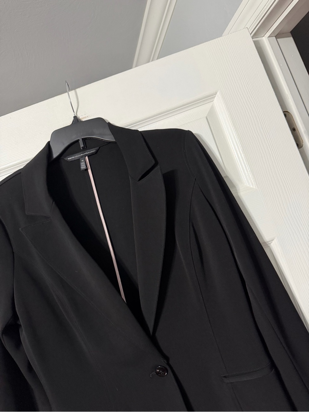 White House Black Market Black Single-Button Women's Blazer - Picture 5 of 15